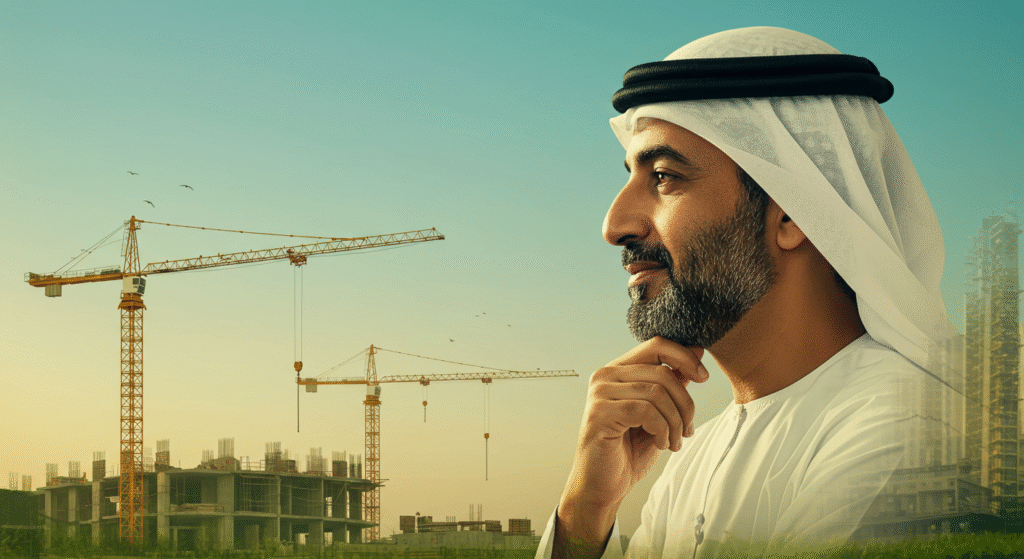 Skyline of Ajman with modern residential buildings – representing real estate investment opportunities in Ajman for beginners in 2025